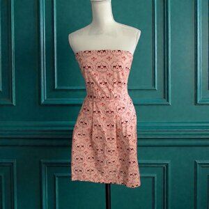 BEEBOP & WALLY New York Horse Heart Print Strapless Dress Size Small